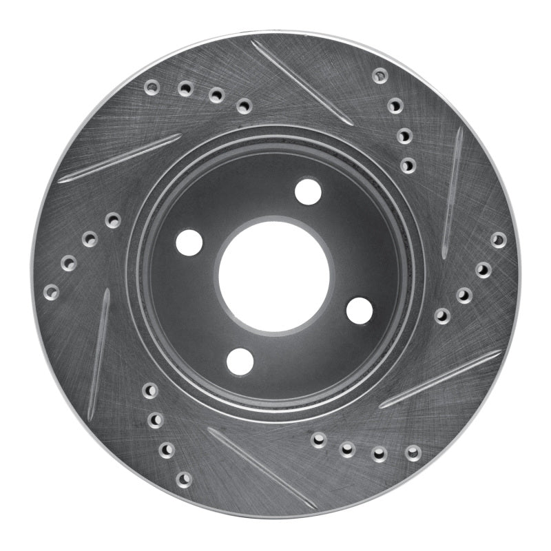 R1 Concepts R1 03-10 Chevrolet Cobalt Front Left Drilled & Slotted Silver Brake Rotor