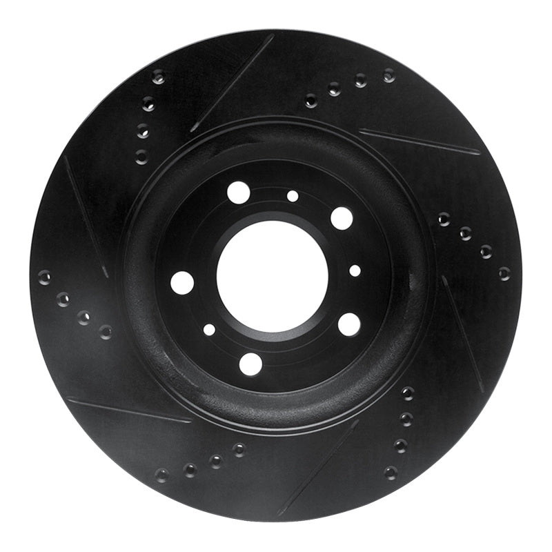 R1 Concepts R1 04-09 Buick LaCrosse Front Right Drilled & Slotted Black Brake Rotor