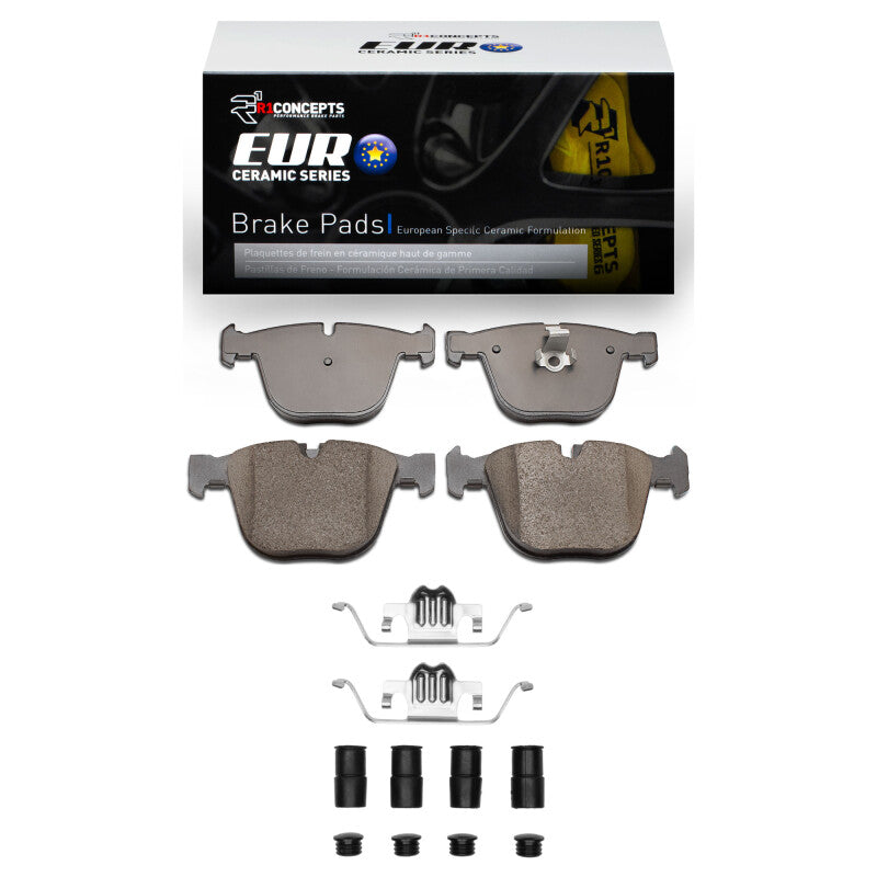R1 Concepts R1 10-19 BMW X6 Rear Euro Ceramic Pads & Hardware Kit