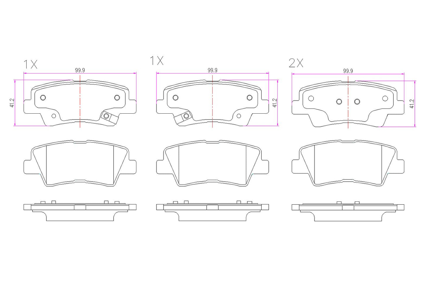 BOGAP Y8210149 Brake Pad Set, Disc Brake