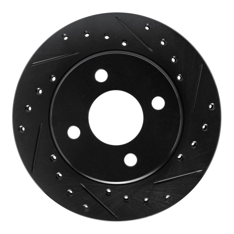 R1 Concepts R1 81-87 Chrysler Town & Country Front Right Drilled & Slotted Black Brake Rotor