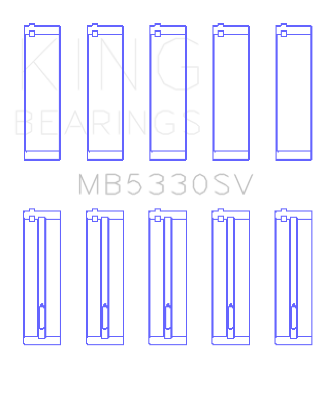 King Engine Bearings Mercedes Benz Om611.960/981/821/962/966 (Size +0.25mm) Main Bearing Set