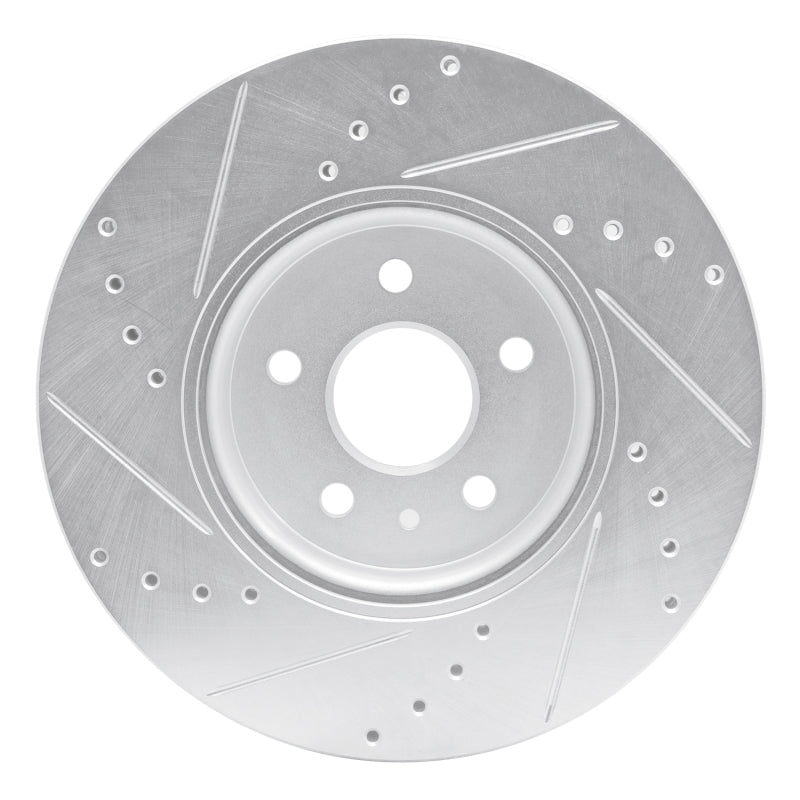 R1 Concepts R1 13-22 Buick Encore Front Right Drilled & Slotted Silver Brake Rotor