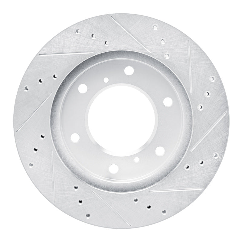 R1 Concepts R1 07-17 Mitsubishi L200 (Mexico) Front Left Drilled & Slotted Silver Brake Rotor