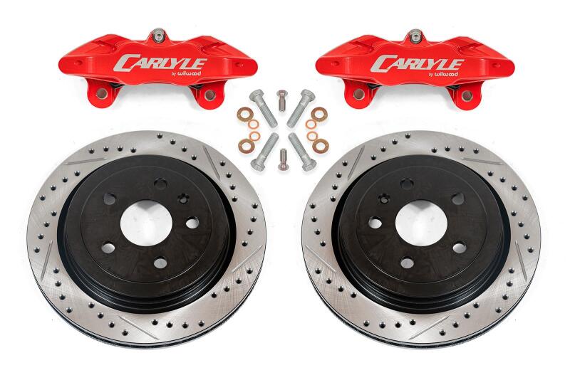BMR Suspension BMR 97-04 Chevrolet Corvette C5 Brake Kit For 15in Conversion Drilled & Slotted Rotors Red Calipers