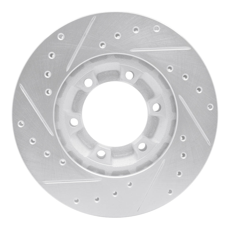 R1 Concepts R1 07-11 Audi S6 Rear Right Drilled & Slotted Silver Brake Rotor