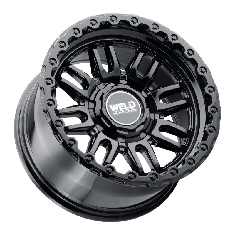 Weld Off-Road Swift 17x9in - 8x180 BP - ET-12 - 124.3mm CB - Gloss Black Wheel & Ring