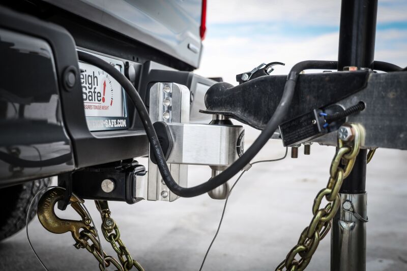 Weigh Safe 180 Hitch 4in Drop Hitch & 2.5in Shank (10K/18.5K GTWR) w/WS05 - Aluminum