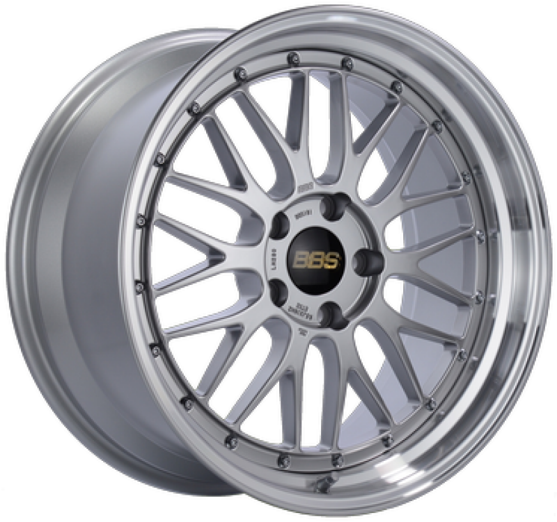 BBS LM 17x8 5x120 ET40 CB72.5 Diamond Silver Center / Diamond Cut Lip Wheel PFS/Clip Required