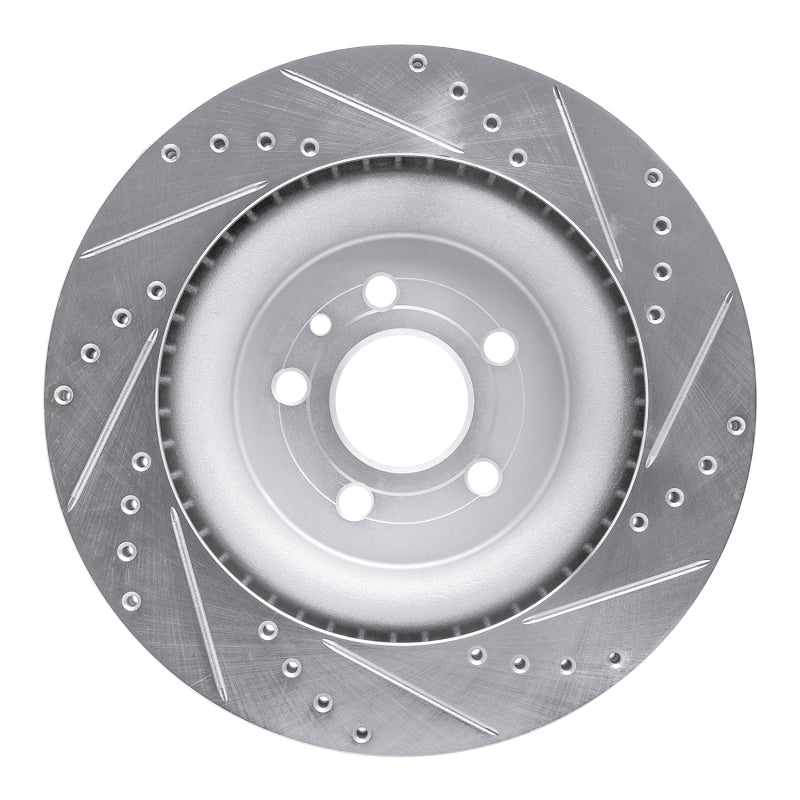 R1 Concepts R1 13-19 Ford Police Interceptor Utility Front Left Drilled & Slotted Silver Brake Rotor