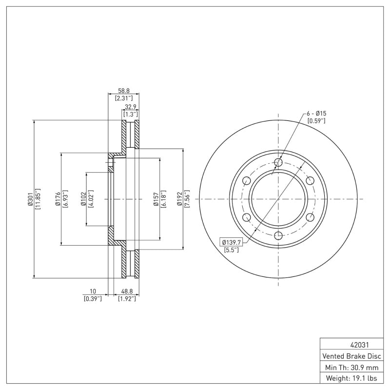 DFC 71-91 Chevrolet V10 Front Brake Rotor