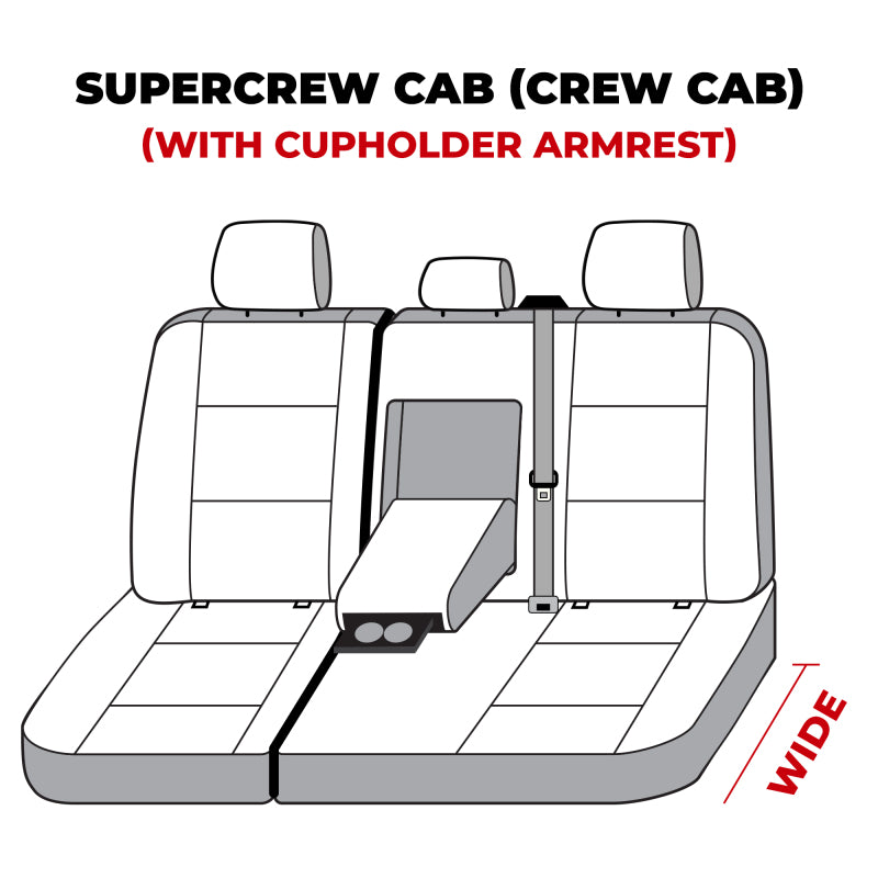 Covercraft 19-20 Ford F-250/ Carhartt Super Dux SeatSaver Custom Second Row Seat Covers - Black