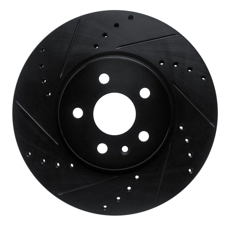 R1 Concepts R1 13-22 Buick Encore Front Left Drilled & Slotted Black Brake Rotor