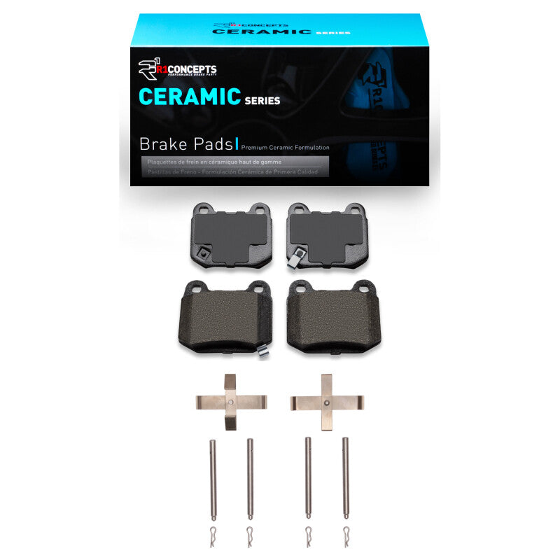 R1 Concepts R1 2003-2025 Infiniti G35 Rear R1 Ceramic Pads & Hardware Kit