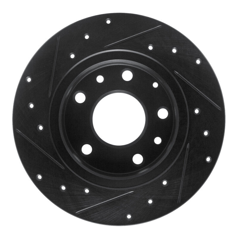 R1 Concepts R1 14-25 Mazda 3 Rear Right Drilled & Slotted Black Brake Rotor