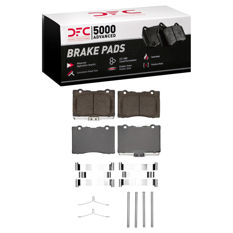 DFC 05-12 Acura RL Front 5000 Advanced Low Metallic Brake Pads and Hardware Kit