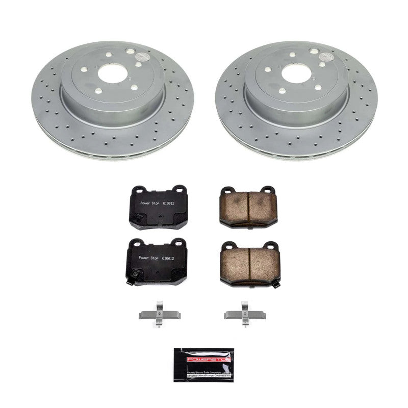 PowerStop Power Stop 2021 Subaru WRX (w/2 Piston Rear Calipers) Rear Z17 Coated Brake Kit