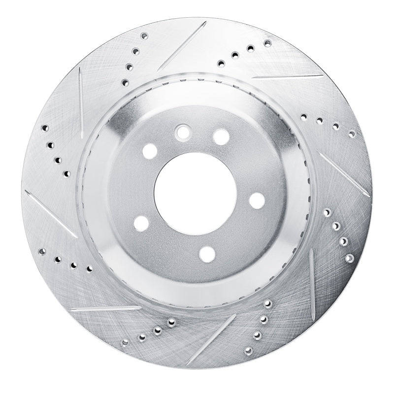 R1 Concepts R1 20-24 Land Rover Defender 90 Rear Left Drilled & Slotted Silver Brake Rotor
