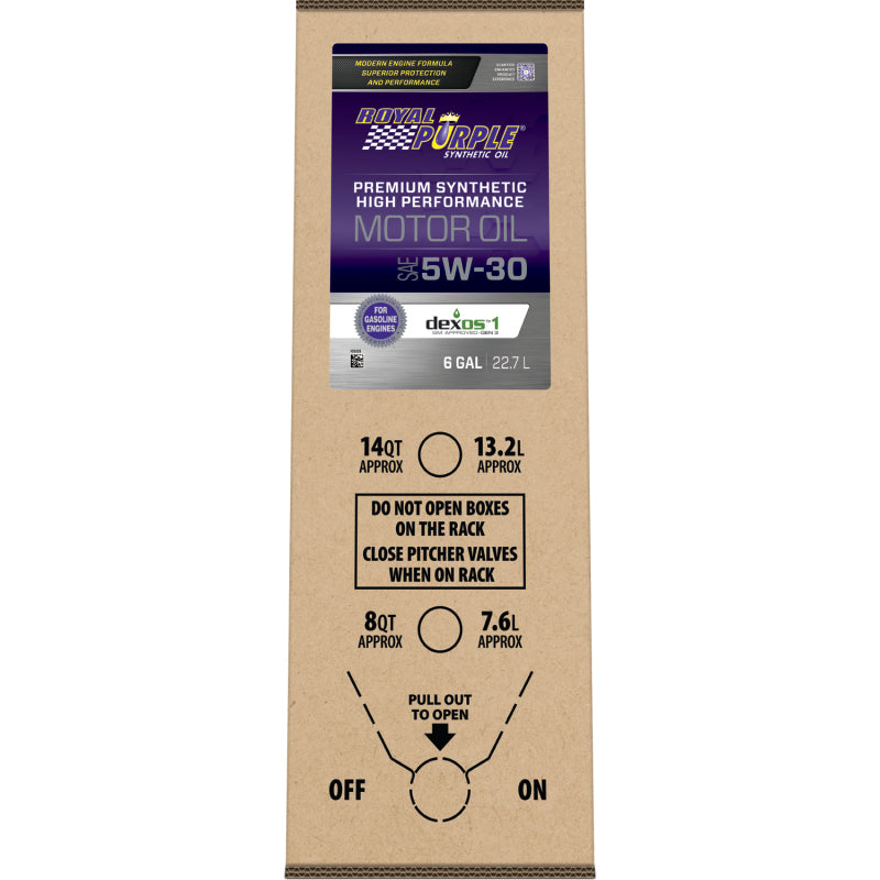 Royal Purple Premium Synthetic High Performance Multi-Grade 5W30 Motor Oil - 6 Gallon Bag-In-Box