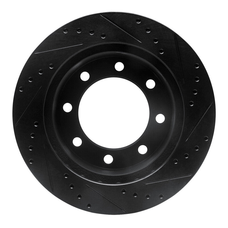R1 Concepts R1 99-99 Ford F-250 4WD (Super Duty) Front Left Drilled & Slotted Black Brake Rotor