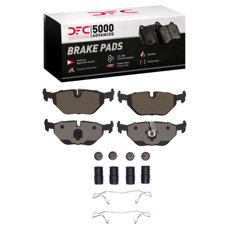 DFC 99-10 Saab 9-5 Rear 5000 Advanced Low Metallic Brake Pads and Hardware Kit