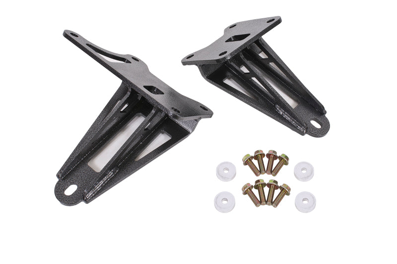 BMR Suspension BMR 11-17 S197 Mustang Motor Mount Brackets - Black Hammertone