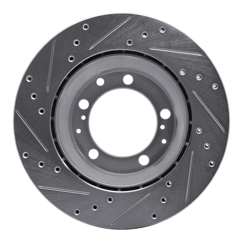 R1 Concepts R1 87-97 Porsche 944 Turbo Rear Right Drilled & Slotted Silver Brake Rotor