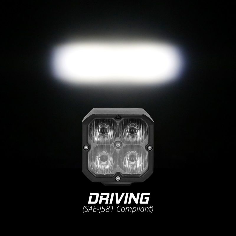 XKGLOW XK Glow Flush Mount XKchrome 20w LED Cube Light w/ RGB Accent Light Kit w/ Cntrlr- Driving Beam 2pc