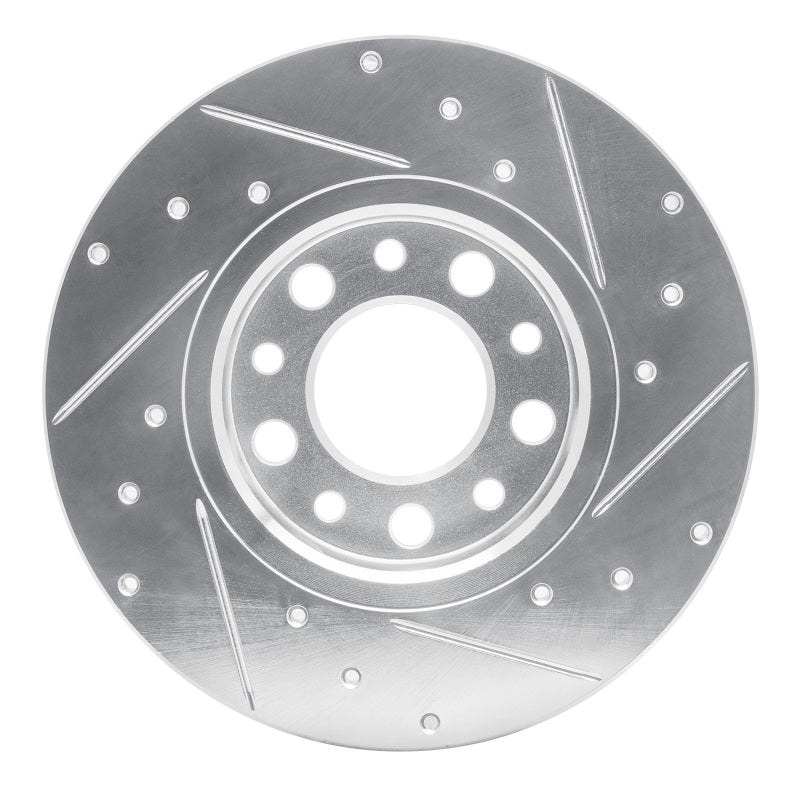 R1 Concepts R1 15-25 Alfa Romeo Tonale Rear Left Drilled & Slotted Silver Brake Rotor