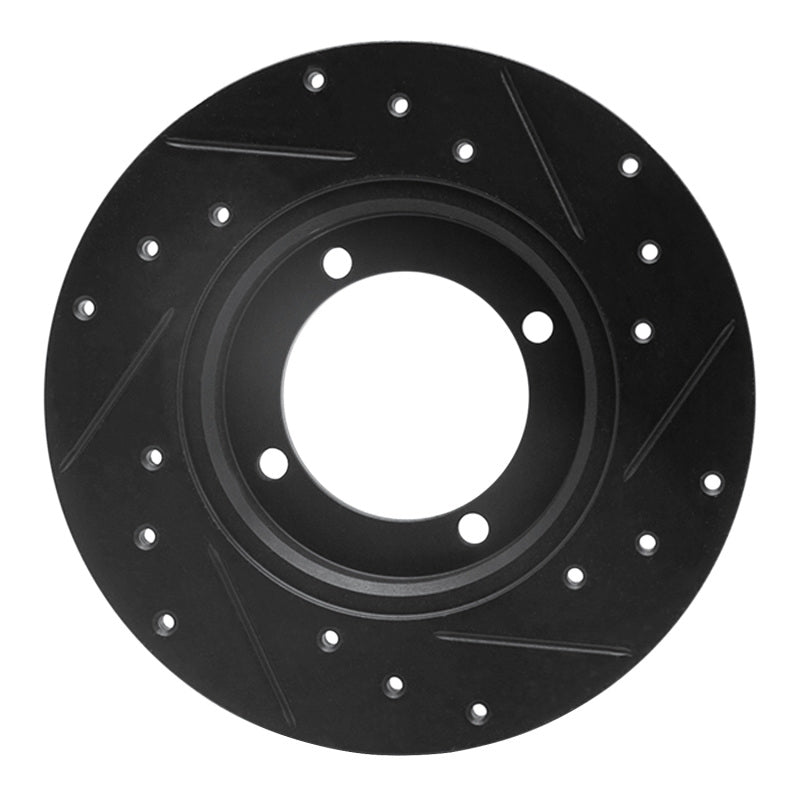 R1 Concepts R1 85-91 Dodge COLT Front Left Drilled & Slotted Black Brake Rotor
