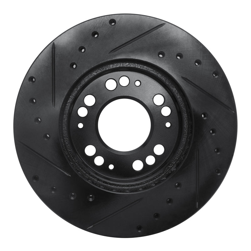 R1 Concepts R1 91-04 Dodge STEALTH Front Right Drilled & Slotted Black Brake Rotor