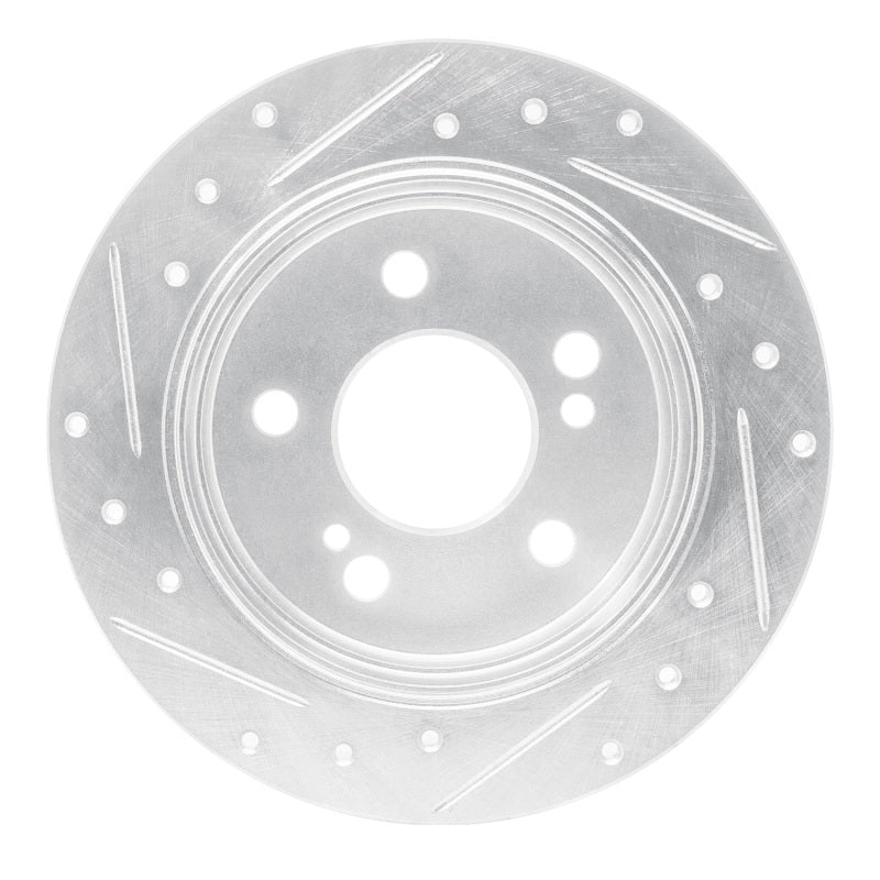 R1 Concepts R1 83-95 Mercedes-Benz 300CE Rear Right Drilled & Slotted Silver Brake Rotor