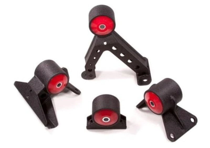 Innovative Mounts Innovative 07-13 Mitsubishi Evolution 4B11T Black Steel Mounts 85A Bushings