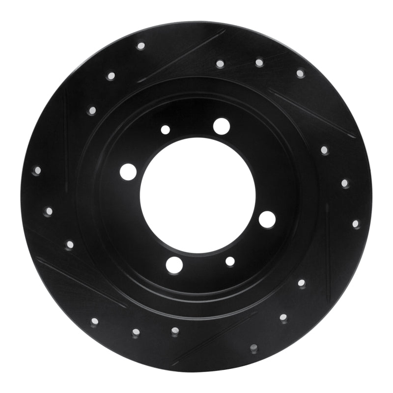 R1 Concepts R1 00-07 Mitsubishi SPace STAR (Mexico) Rear Right Drilled & Slotted Black Brake Rotor