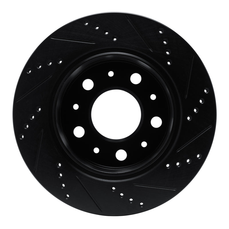 R1 Concepts R1 14-21 Ram Promaster 2500 Rear Left Drilled & Slotted Black Brake Rotor