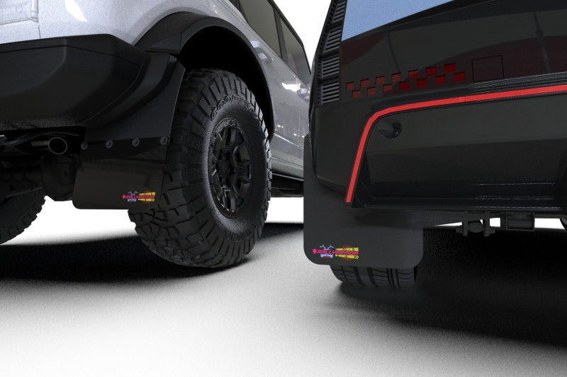 Rally Armor 21-25 Ford Bronco RB-ST Running Board-Steel Rear Bumper Black Mud Flap BCE Pink Logo