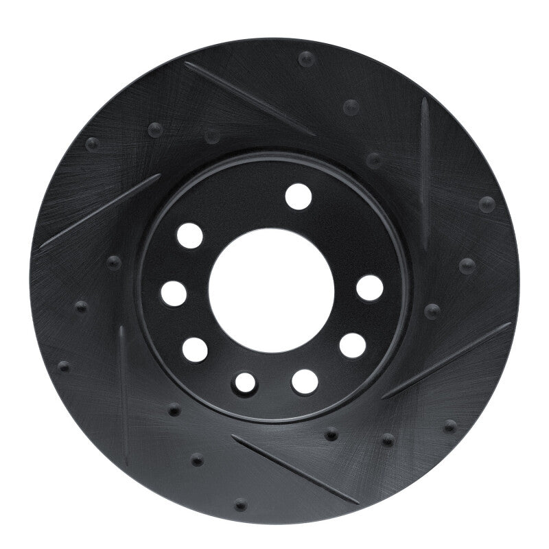 R1 Concepts R1 02-08 Chevrolet Meriva (Mexico) Front Right Drilled & Slotted Black Brake Rotor