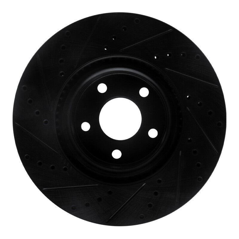 R1 Concepts R1 20-25 Ford BRONCO Sport Front Right Drilled & Slotted Black Brake Rotor