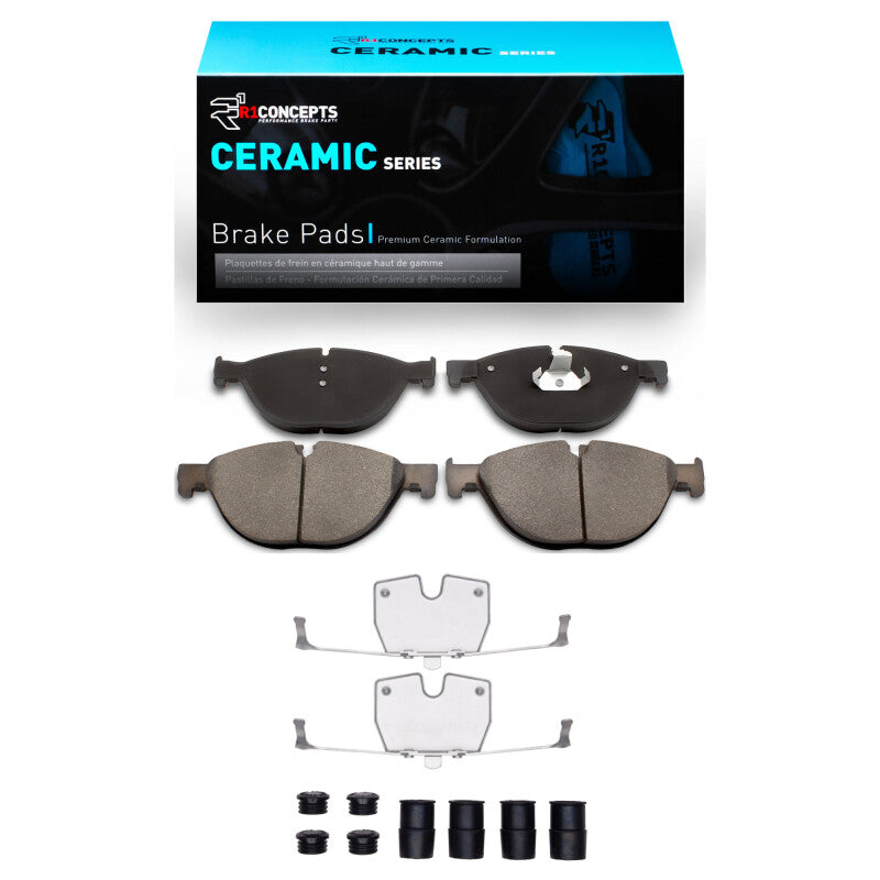 R1 Concepts R1 09-18 BMW 535I GT xDrive Front Ceramic Brake Pads & Hardware Kit
