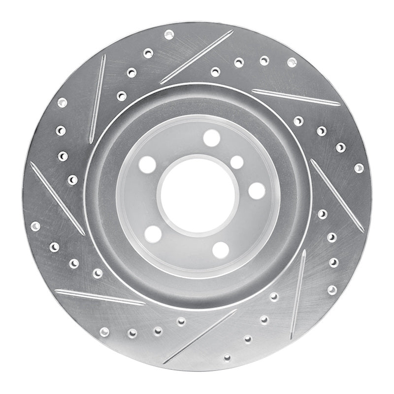 R1 Concepts R1 11-18 BMW X3 Rear Right Drilled & Slotted Silver Brake Rotor