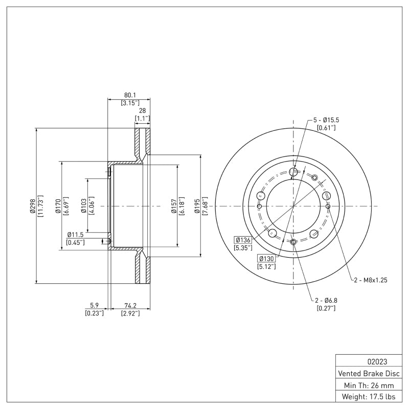 DFC 89-97 Porsche 911 Front Brake Rotor
