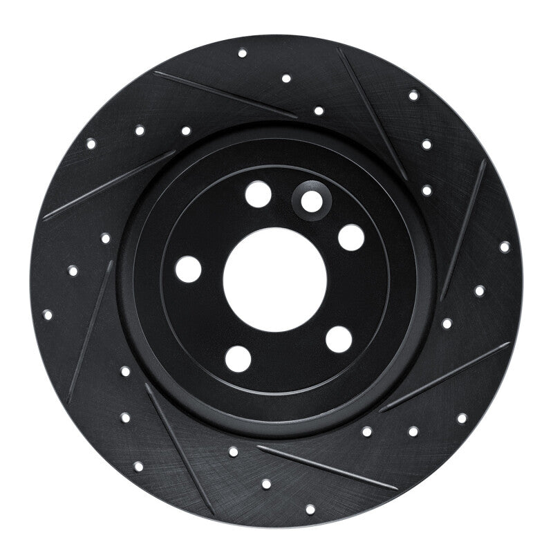 R1 Concepts R1 16-19 Land Rover Range Rover Evoque Rear Right Drilled & Slotted Black Brake Rotor