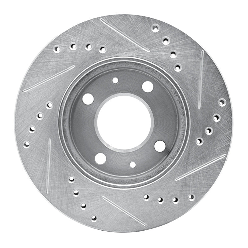 R1 Concepts R1 03-06 Dodge Verna (Mexico) Front Left Drilled & Slotted Silver Brake Rotor