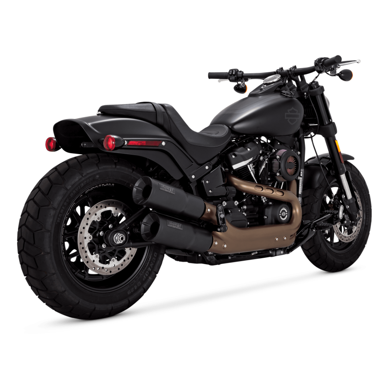 Vance and Hines Vance & Hines HD Softail 18-22 Fatbob Hi-Output S/O Black Slip-On Exhaust
