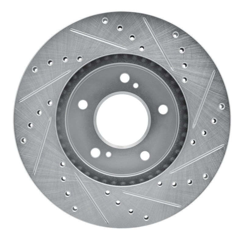 R1 Concepts R1 91-01 Acura Legend Front Left Drilled & Slotted Silver Brake Rotor