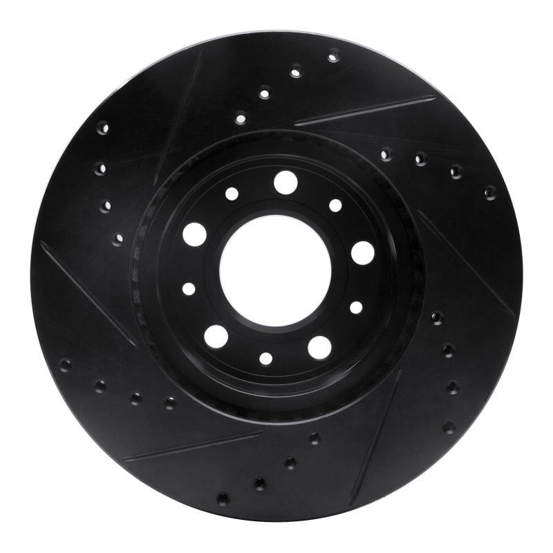 R1 Concepts R1 91-95 Volvo 780 Front Right Drilled & Slotted Black Brake Rotor