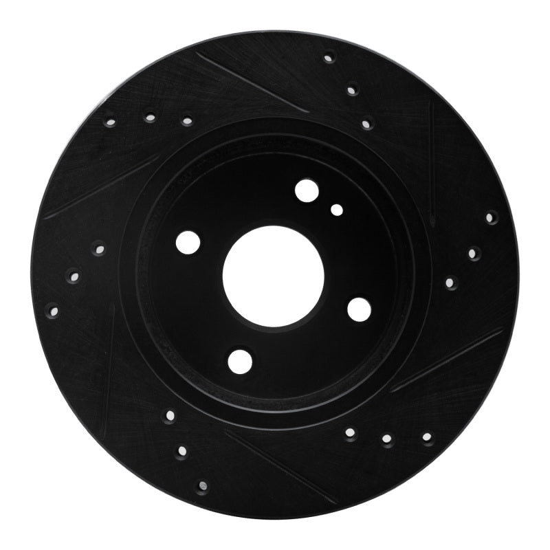 R1 Concepts R1 11-15 Mazda 2 (Mexico) Front Left Drilled & Slotted Black Brake Rotor