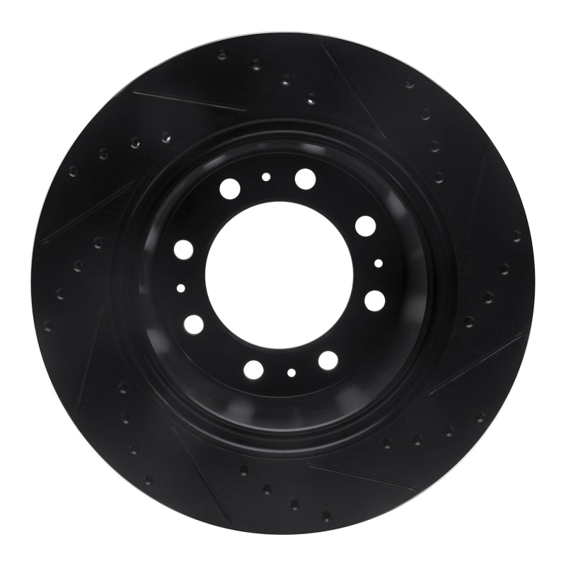 R1 Concepts R1 19-25 Ram 3500 Rear Left Drilled & Slotted Black Brake Rotor