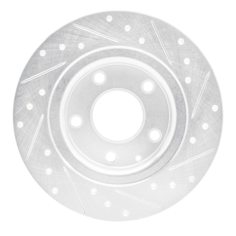 R1 Concepts R1 14-21 Mazda 6 Rear Left Drilled & Slotted Silver Brake Rotor