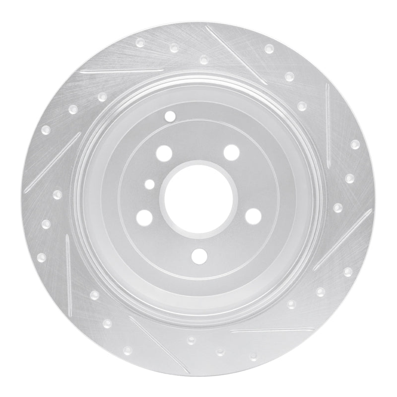 R1 Concepts R1 06-12 Mercedes-Benz R500 Rear Left Drilled & Slotted Silver Brake Rotor